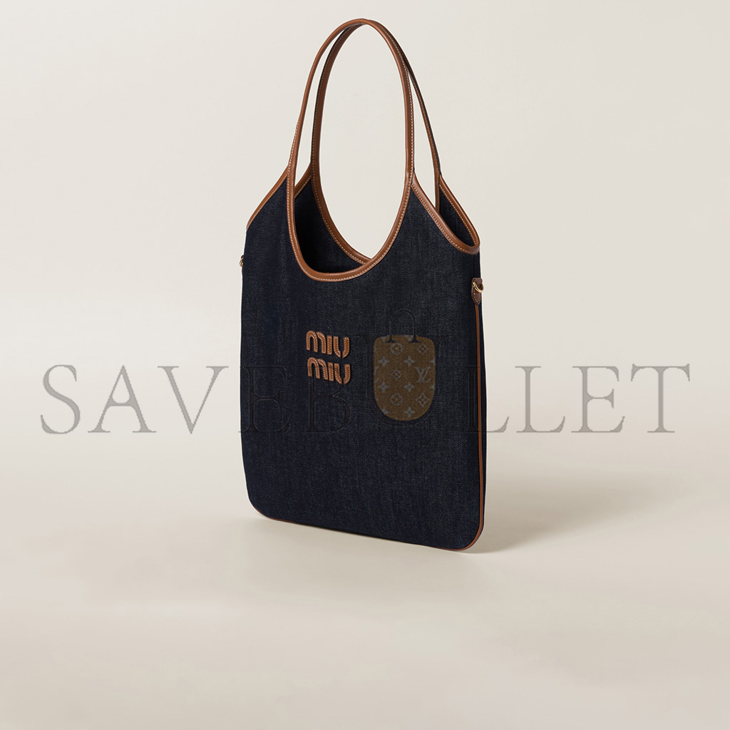 MIU MIU IVY DENIM BAG 5BG231 (40*35cm) MIU MIU IVY DENIM BAG 5BG231 (40*35cm)